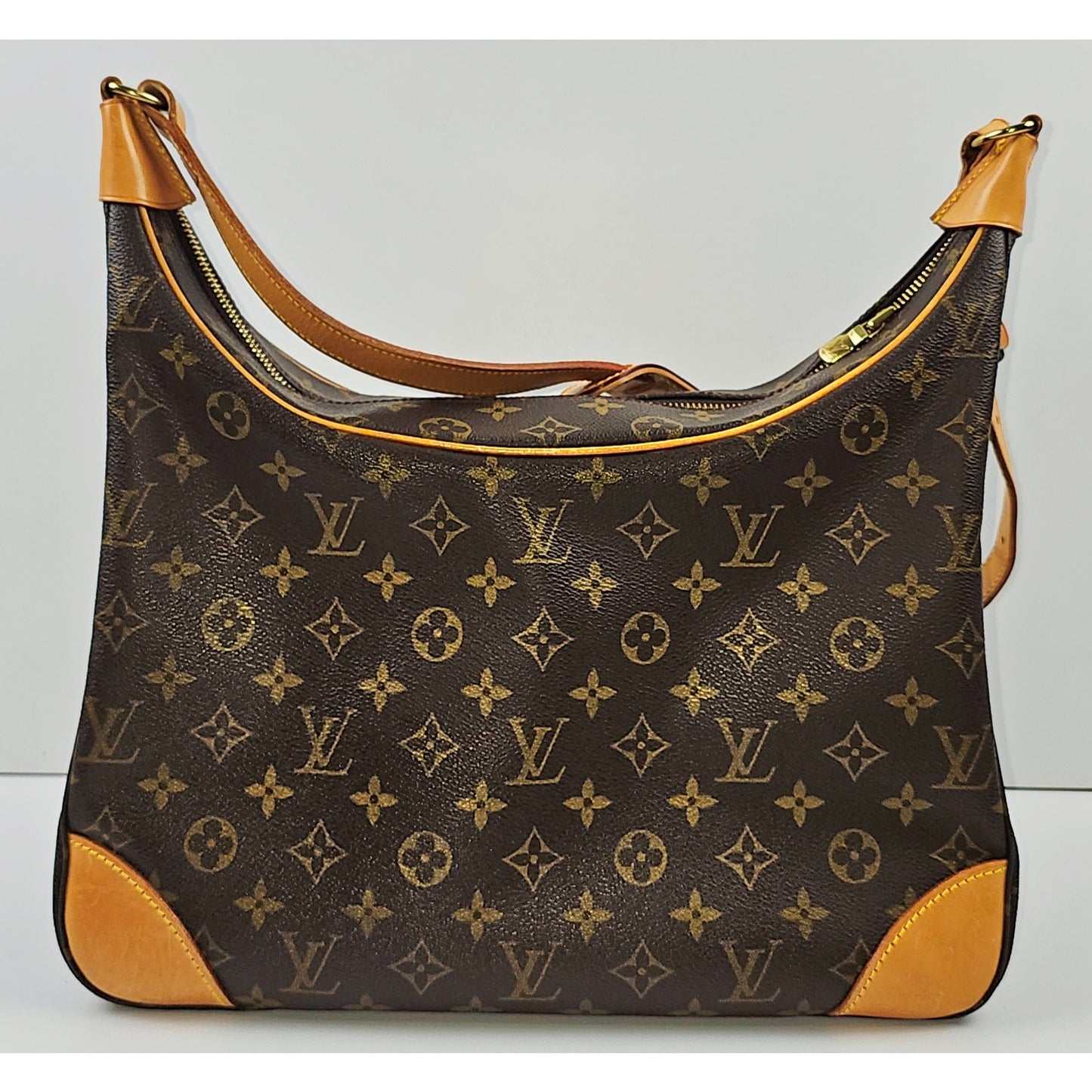 Louis Vuitton Monogram Boulogne 35 Shoulder Bag Brown
