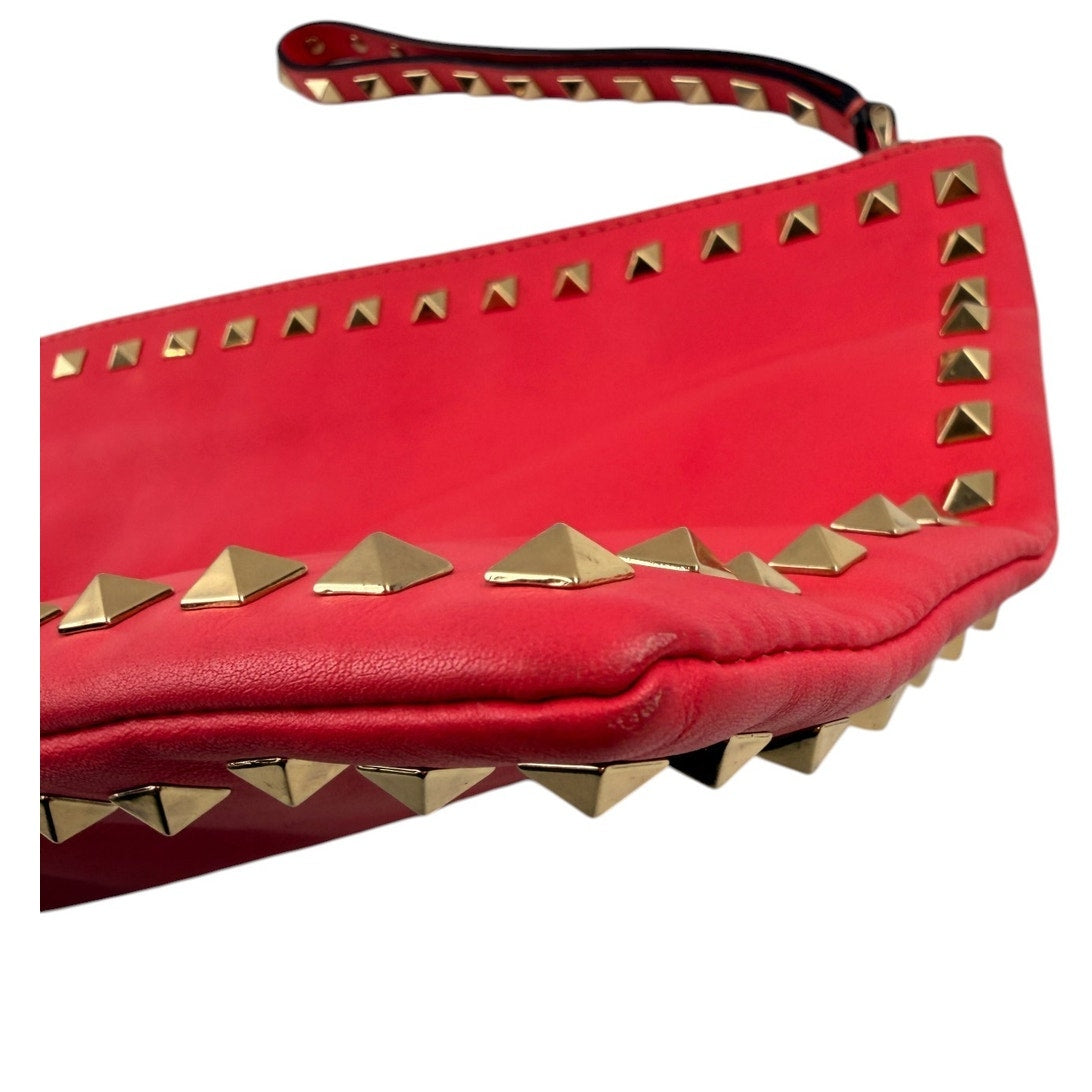 Valentino Nappa Leather Rockstud Large Clutch Bag