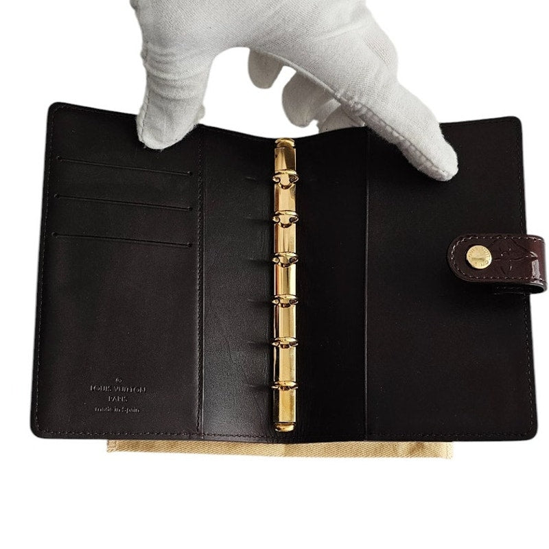Louis Vuitton Monogram Vernis Agenda PM day planner cover in the color Amarante