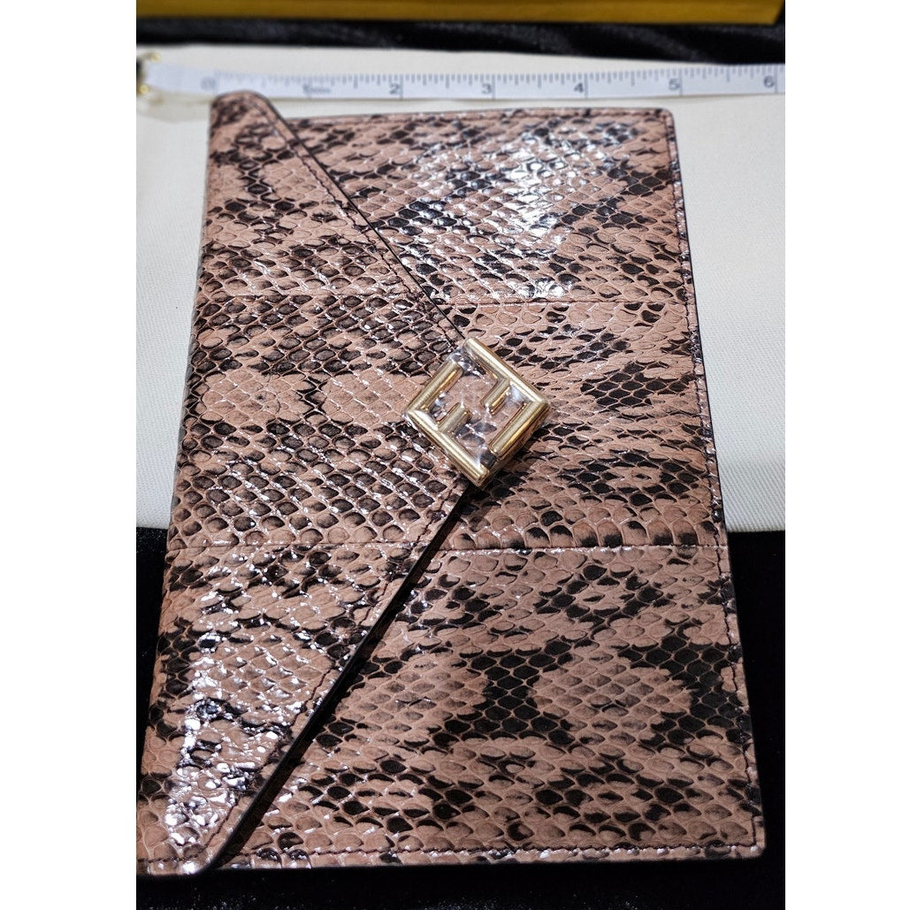 Fendi FF Busta 2023 snakeskin/python clutch