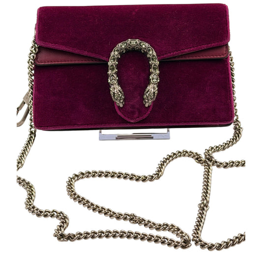 Gucci Purple Super Mini Velvet Dionysus Crossbody Bag