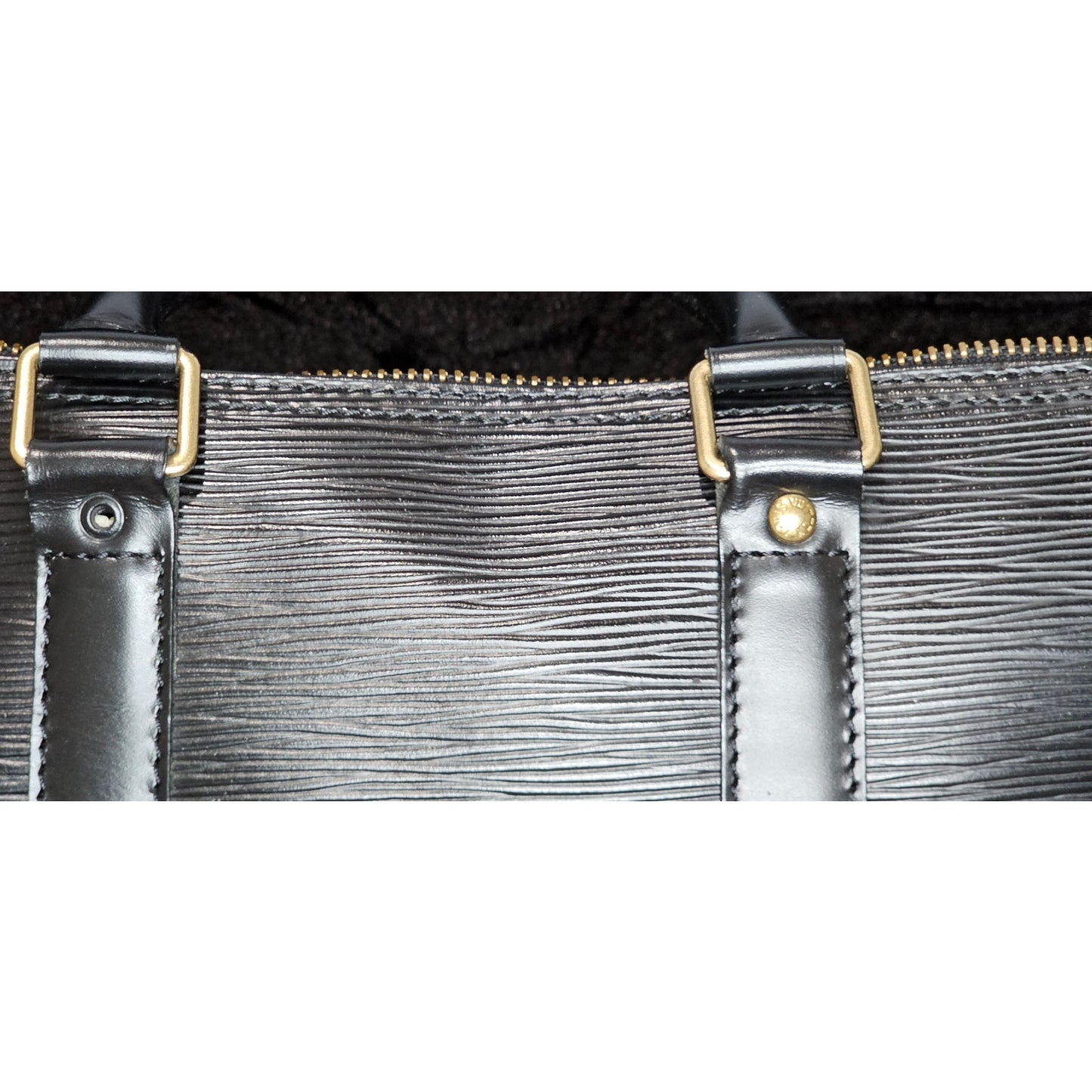 LOUIS VUITTON Epi Keepall 45 Boston Bag Black