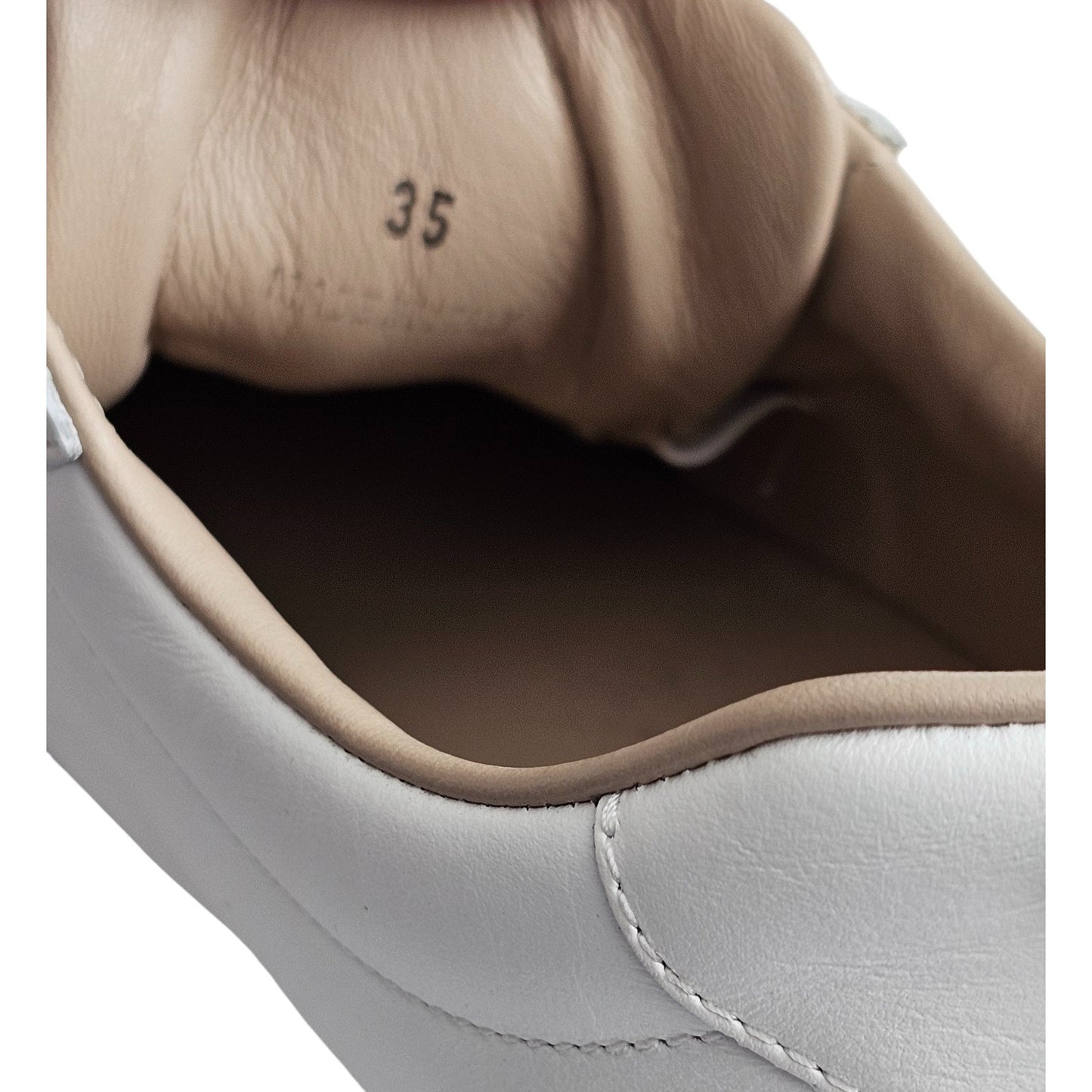 Chloé Lauren logo-strap leather slip-on sneaker Size 35