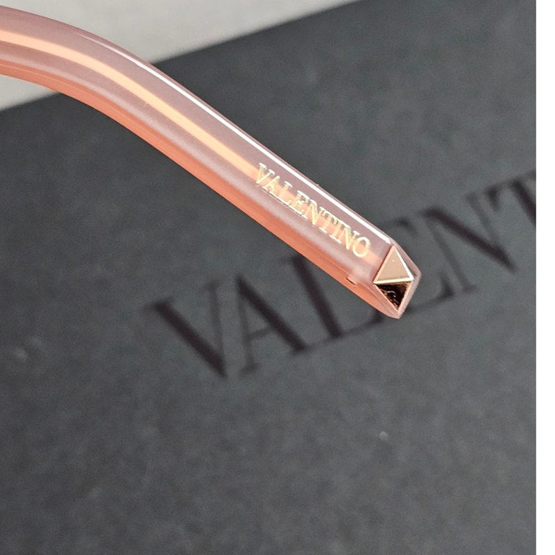 Valentino Garavani V-Soul butterfly sunglasses in powder pink Japanese acetate with gradient lenses and rose gold titanium details