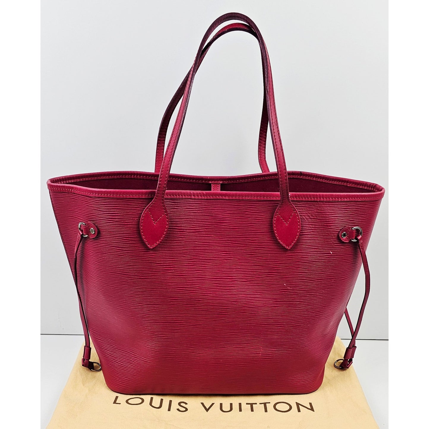 Louis Vuitton Neverfull MM tote bag in fuchsia Epi leather