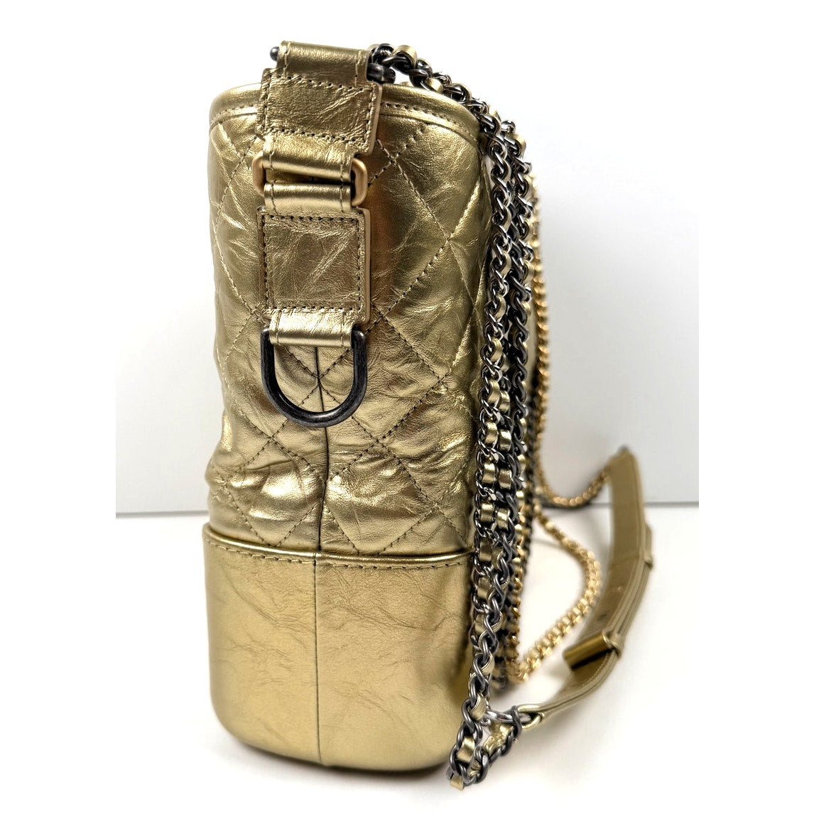 Chanel Gabrielle Gold Aged Calfskin Large Leather Handbag