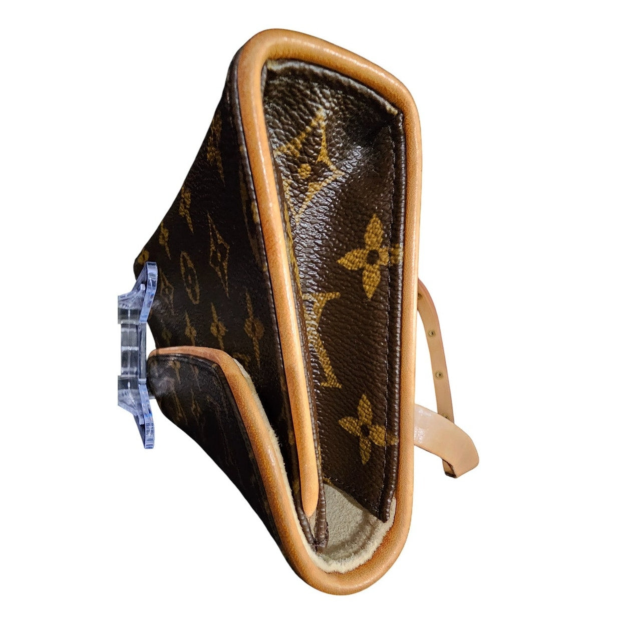 Louis Vuitton Pochette Florentine Monogram (With Snap Leather Belt) Brown XS