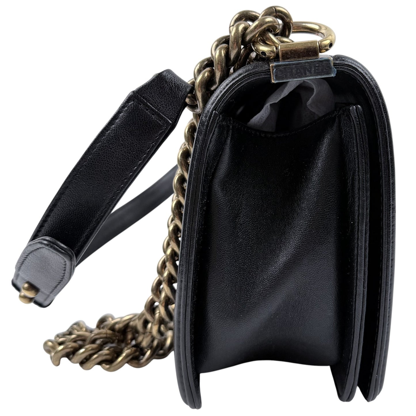 Chanel Lambskin Quilted Crest Embellished Boy Flap bag LIMITED EDITION