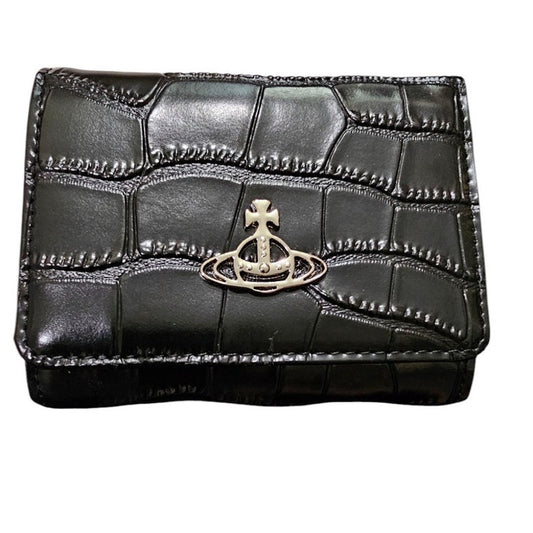 Vivienne Westwood Small Frame Wallet Croc Embossed