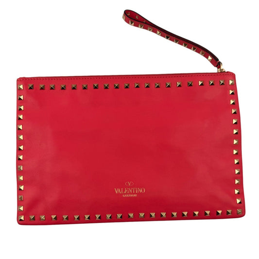 Valentino Nappa Leather Rockstud Large Clutch Bag