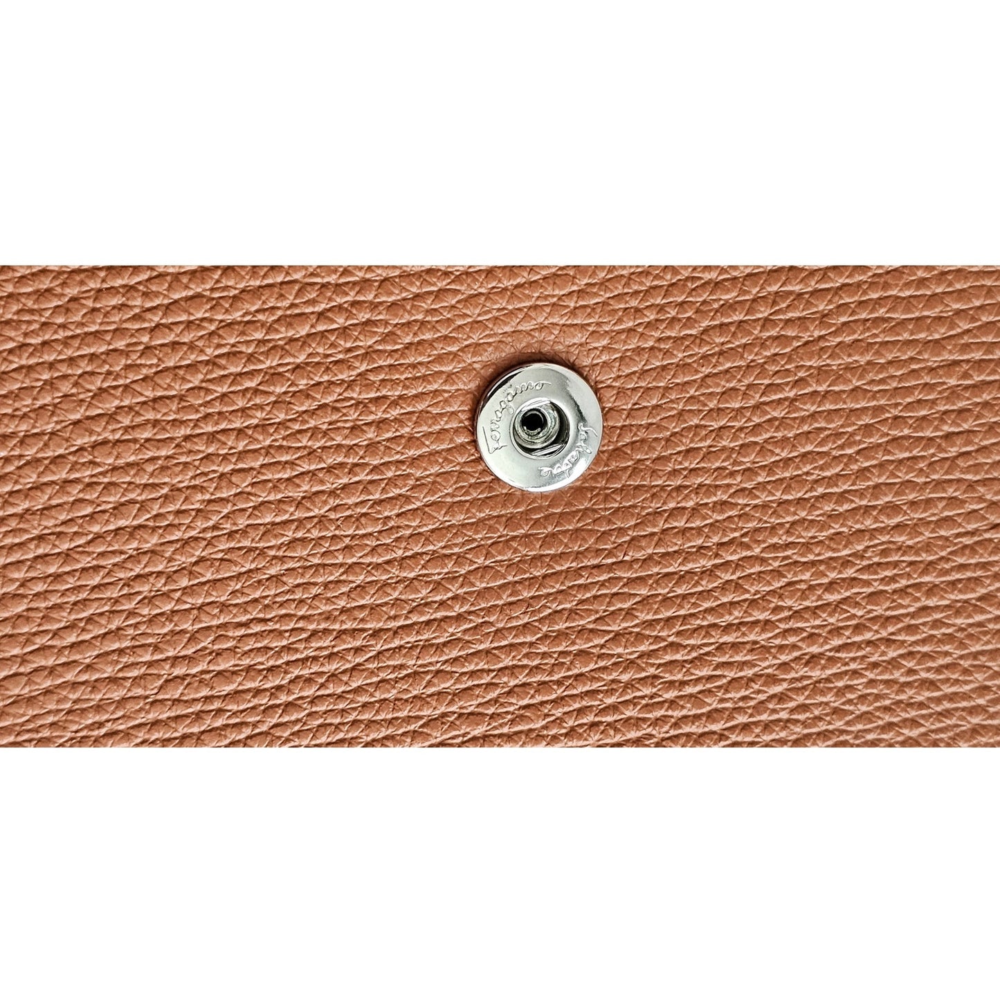 Salvatore Ferragamo Brown Pebbled Leather Clutch Bag