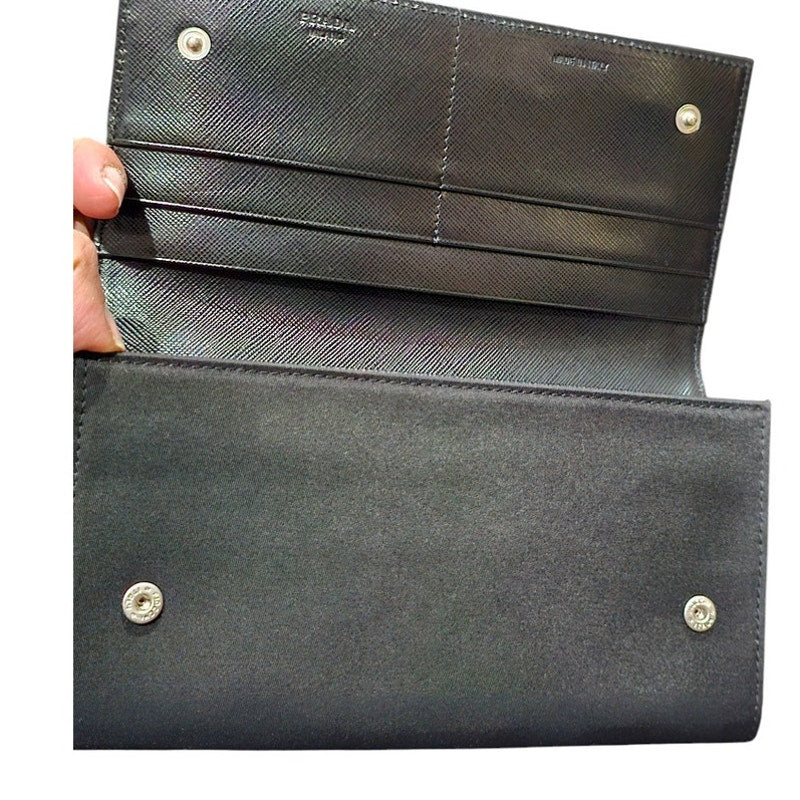 Prada Tesstuto Black Nylon Wallet