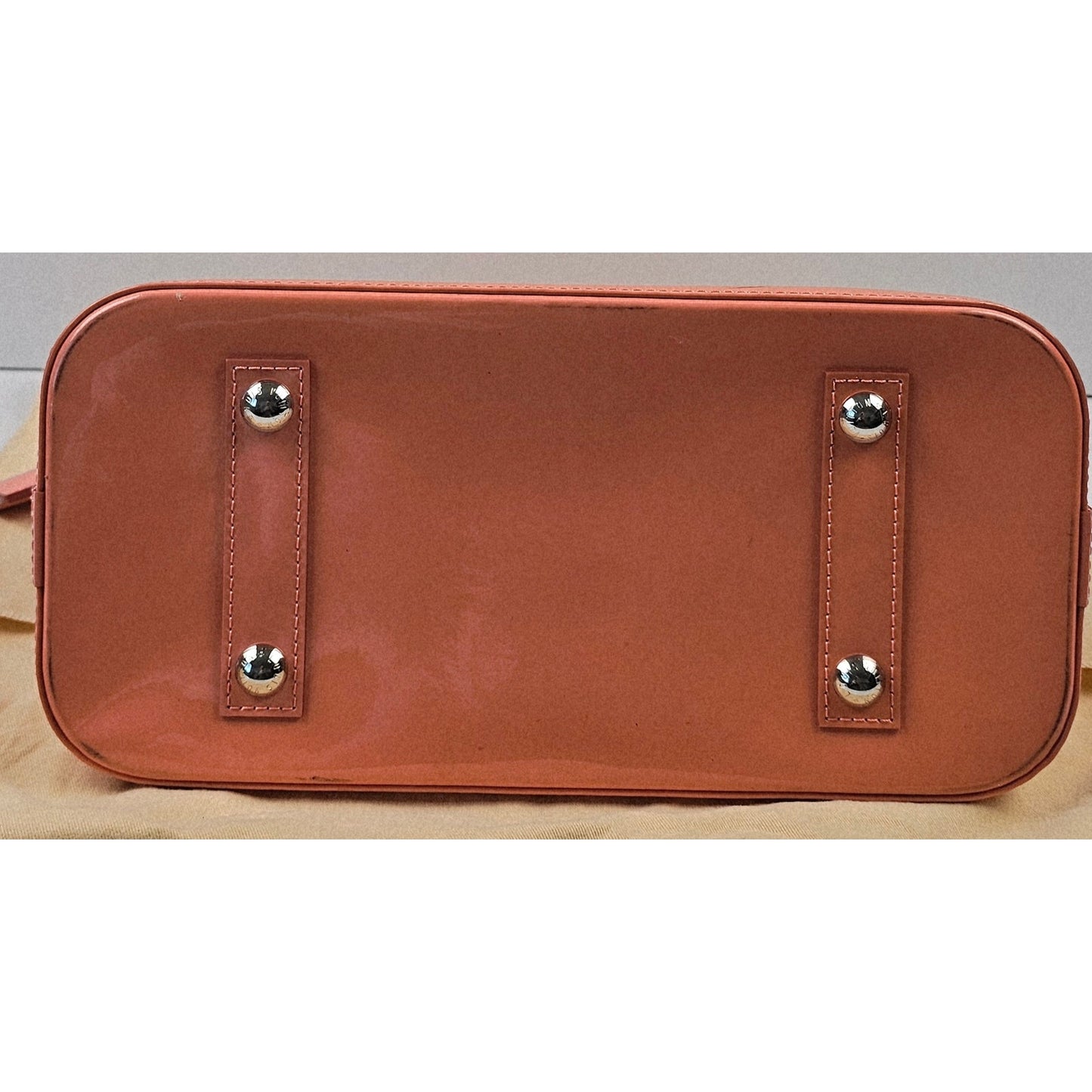 Louis Vuitton Rose Litchi Monogram Vernis Alma PM Bag