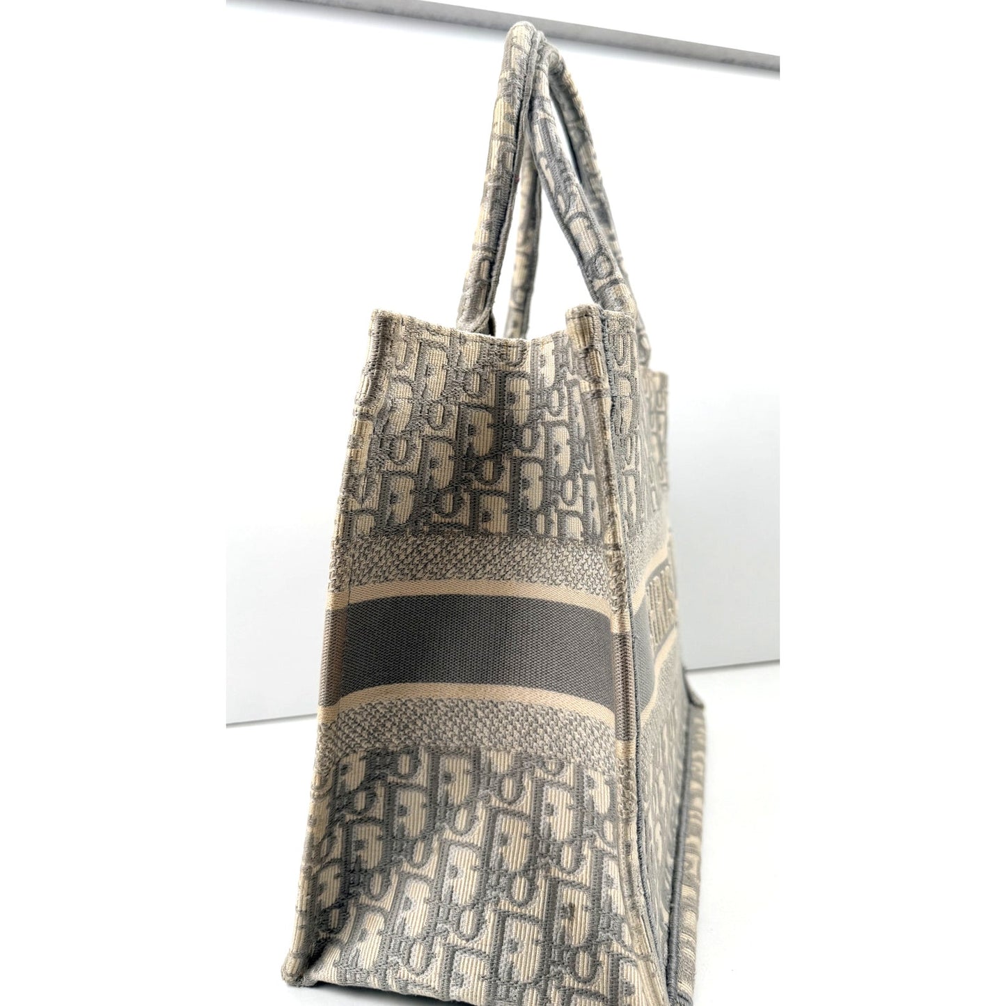 Christian Dior Gray Oblique Medium Book Tote