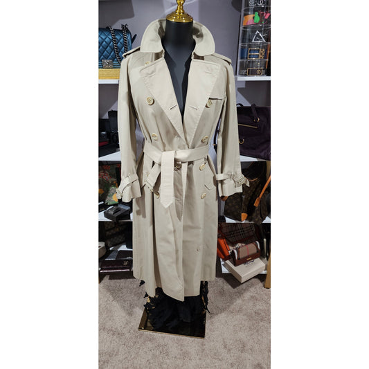 Burberry Vintage Belted Trench Coat with Nova Check Lining
