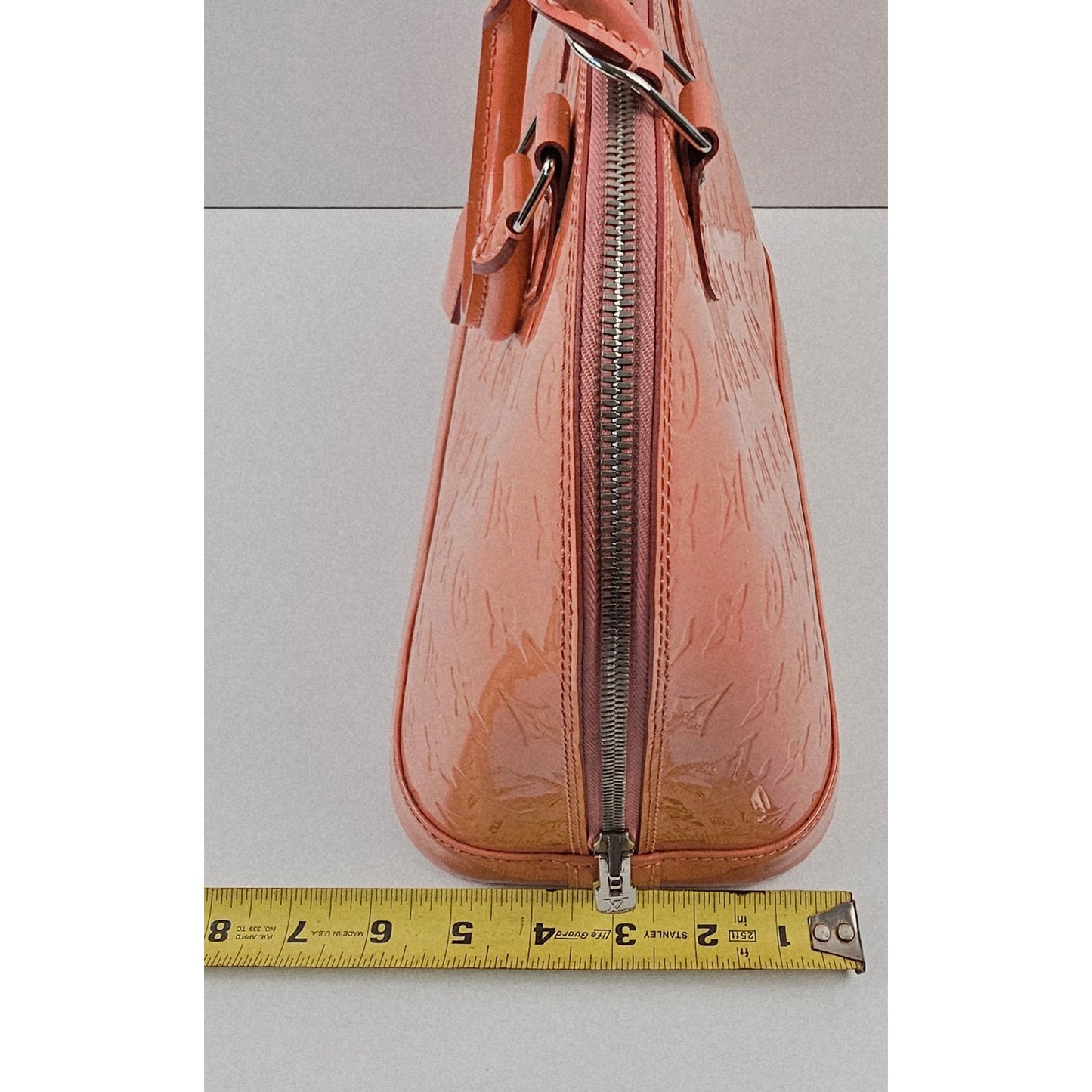 Louis Vuitton Rose Litchi Monogram Vernis Alma PM Bag
