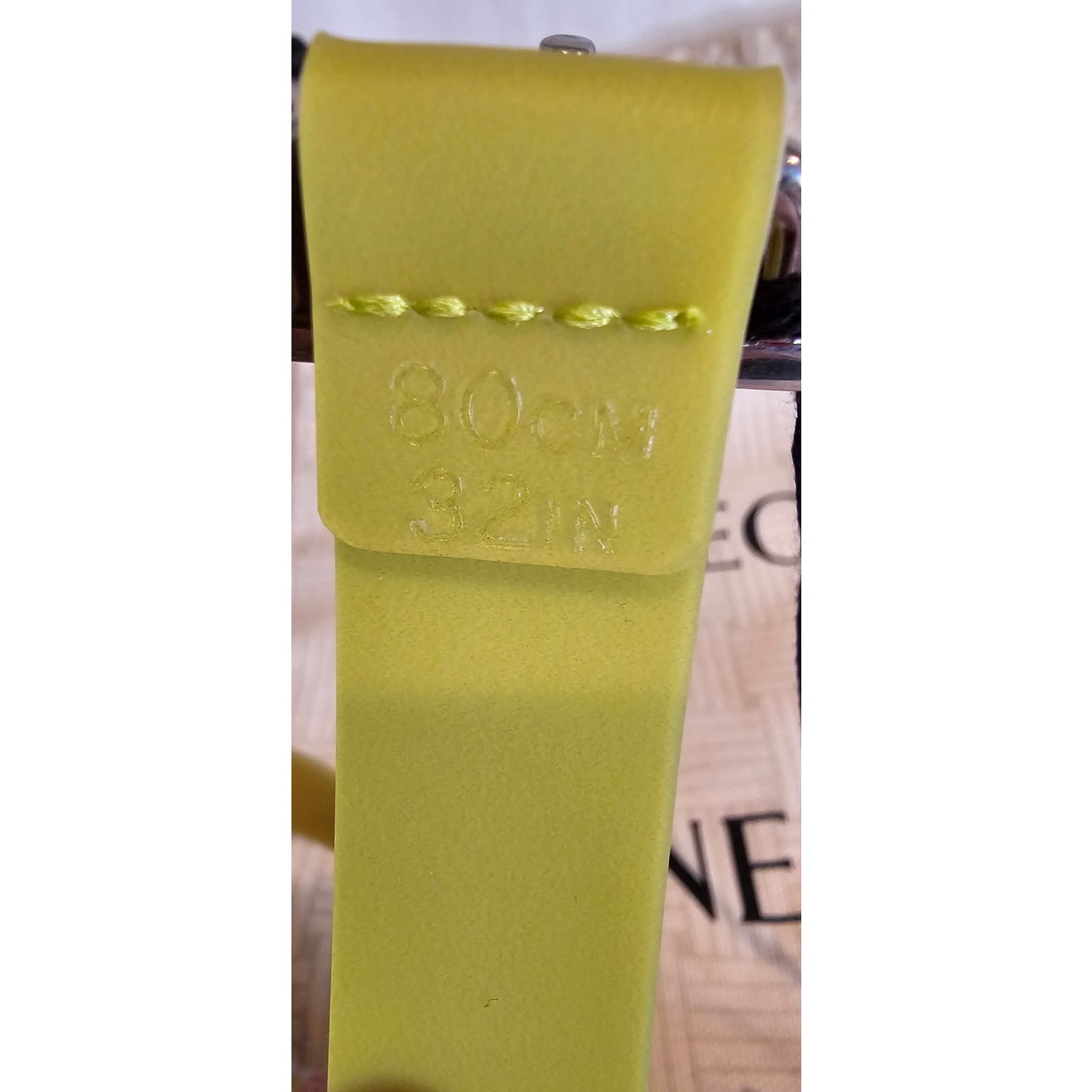 Bottega Veneta Cintura Double Gummy triangle Belt - Fluorescent Yellow 80cm/32in