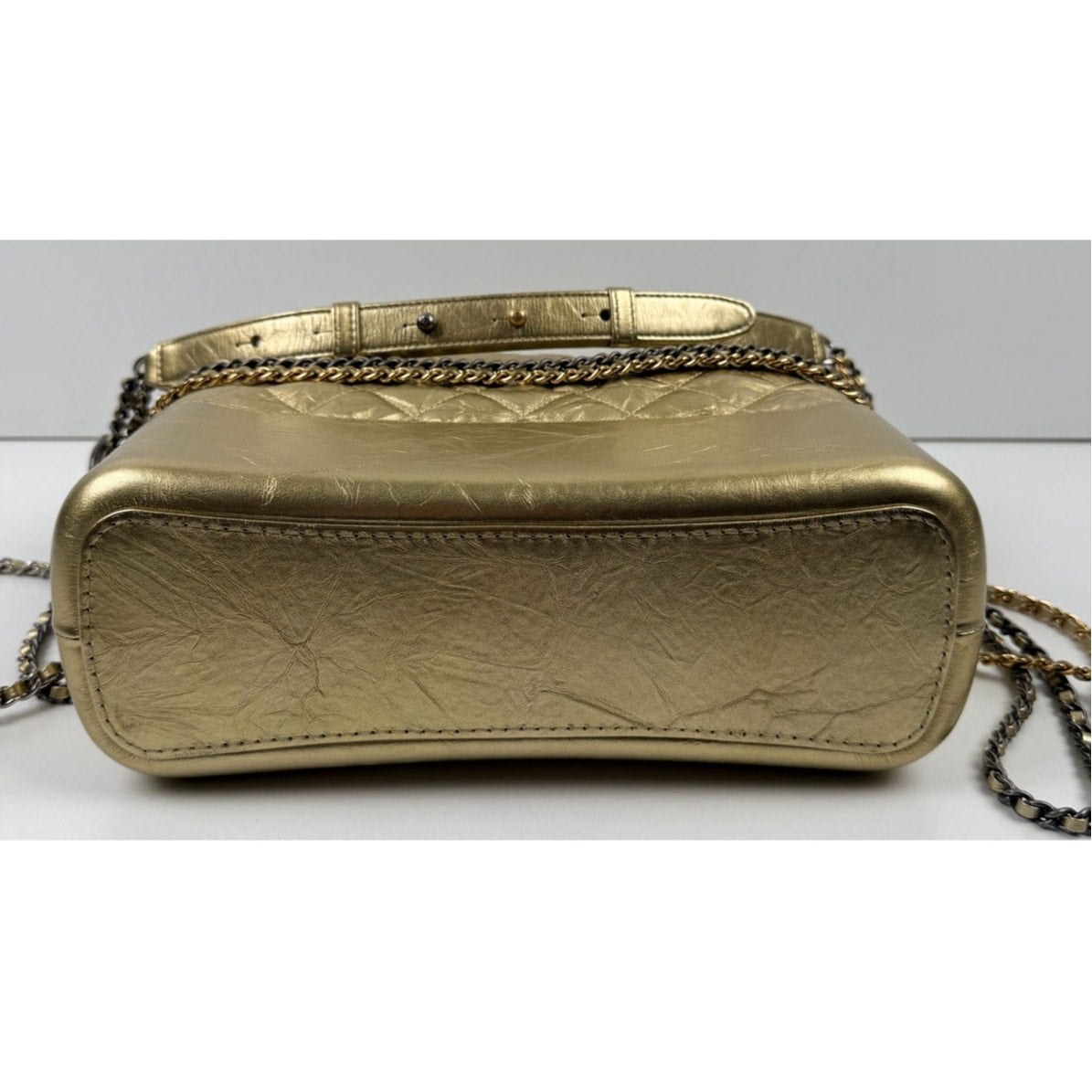 Chanel Gabrielle Gold Aged Calfskin Large Leather Handbag