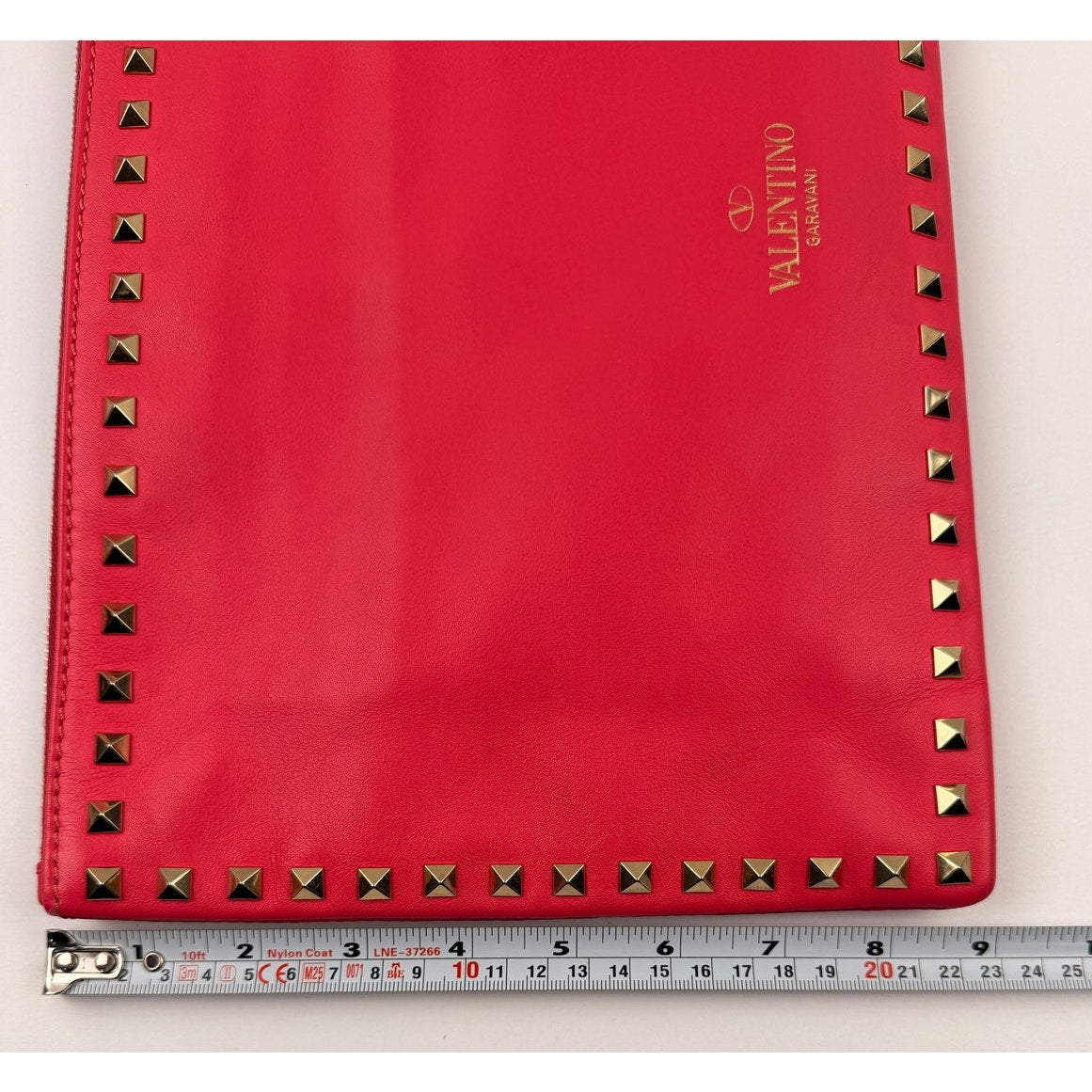 Valentino Nappa Leather Rockstud Large Clutch Bag