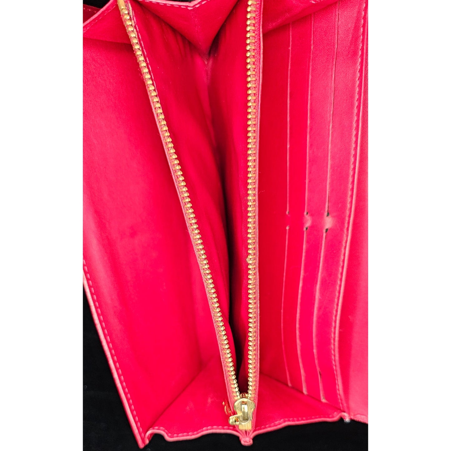 Louis Vuitton Vernis Red Portefeuille Sarah Wallet