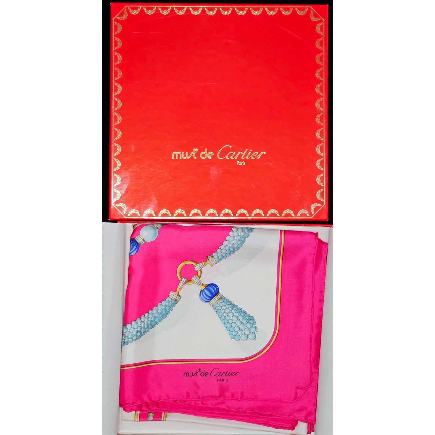 Must de Cartier Square Silk Scarf