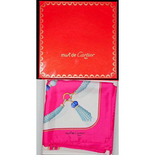 Must de Cartier Square Silk Scarf