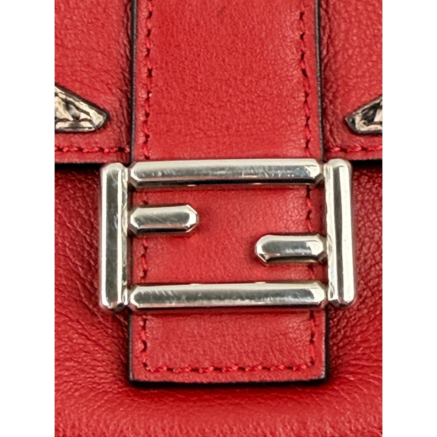Fendi Micro Monster Baguette Bag red