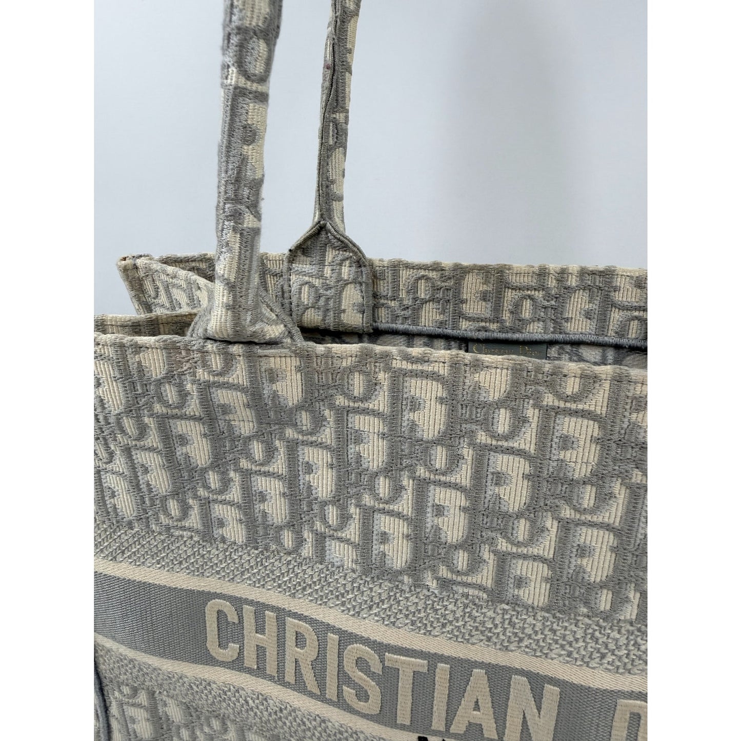 Christian Dior Gray Oblique Medium Book Tote