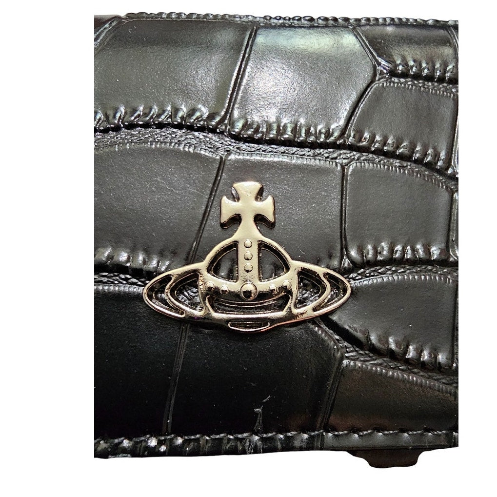 Vivienne Westwood Small Frame Wallet Croc Embossed