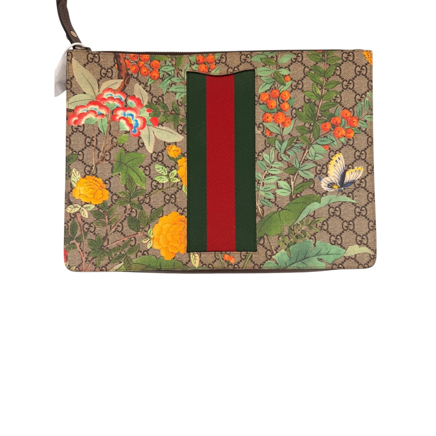 Gucci Multicolor Tian GG Supreme Canvas and Leather Clutch Bag