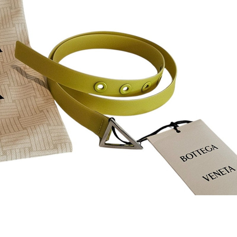 Bottega Veneta Cintura Double Gummy triangle Belt - Fluorescent Yellow 80cm/32in