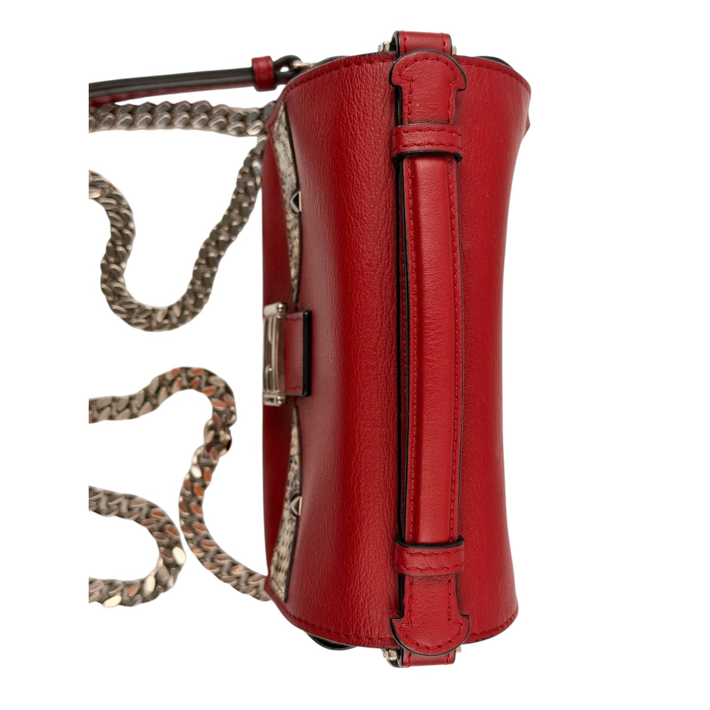 Fendi Micro Monster Baguette Bag red