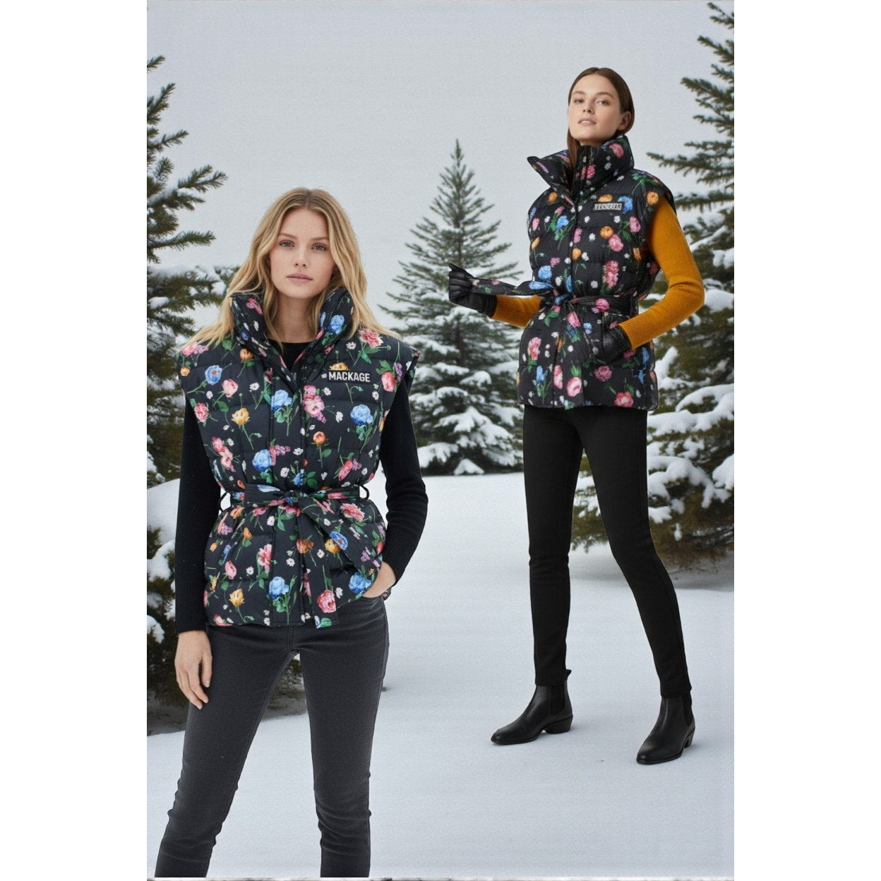 Mackage Floral Print Down Jacket