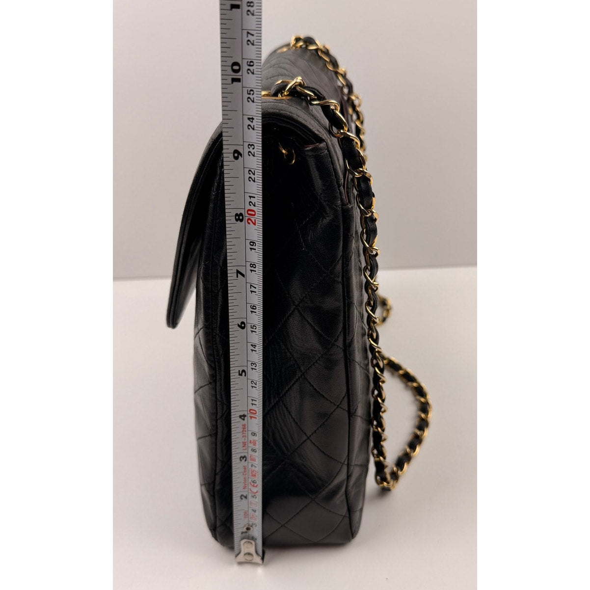 Chanel Vintage Black Quilted Trapezoid Flap Shoulder Bag with Wallet