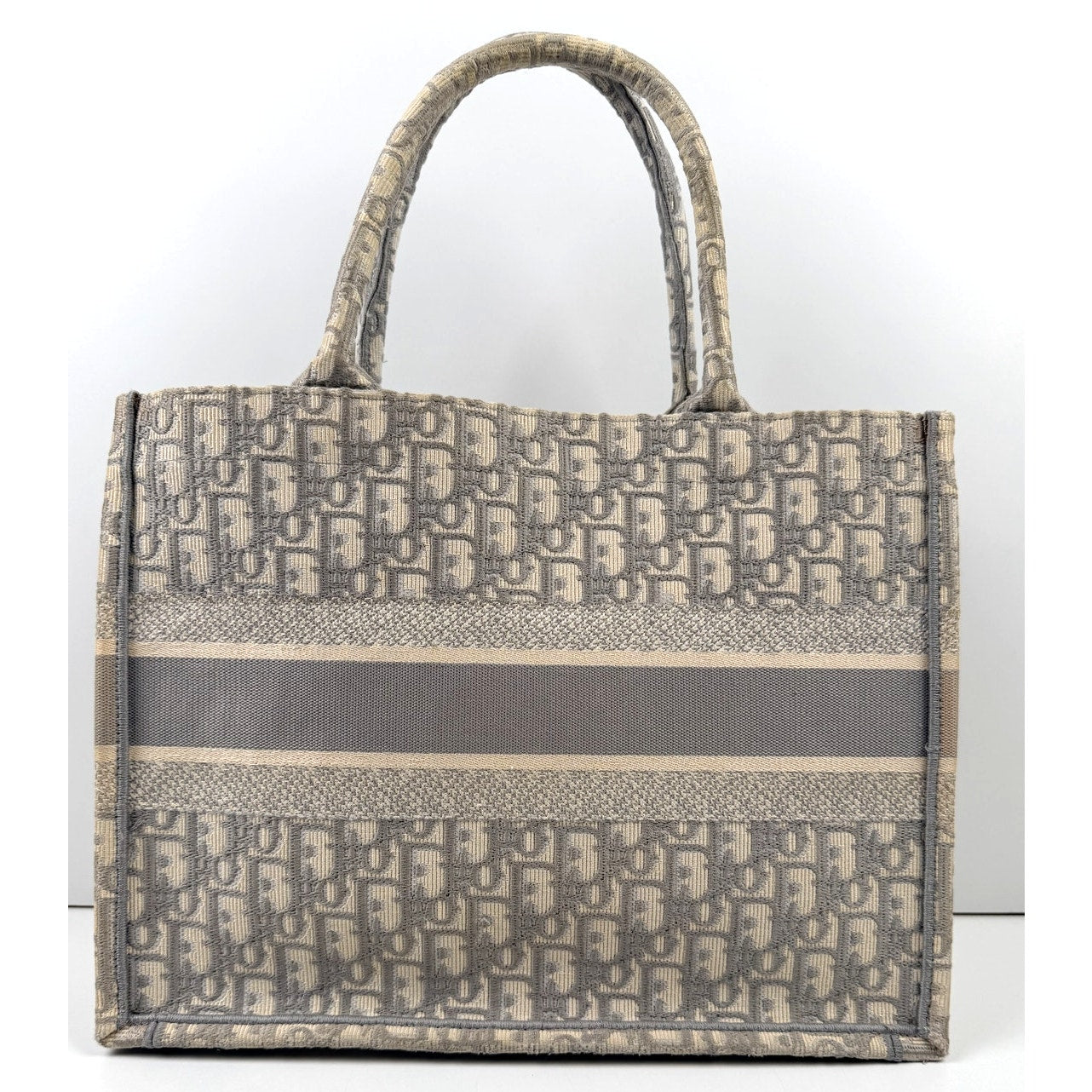 Christian Dior Gray Oblique Medium Book Tote