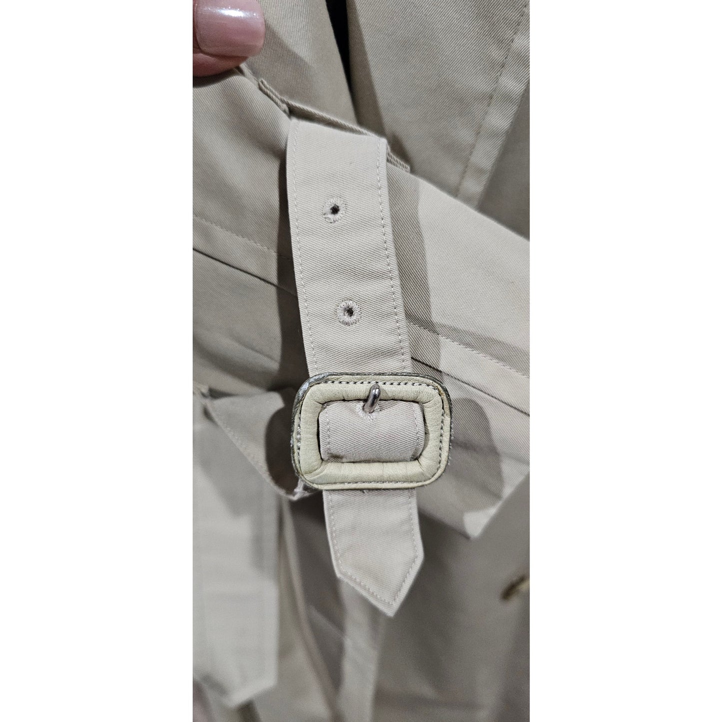 Burberry Vintage Belted Trench Coat with Nova Check Lining