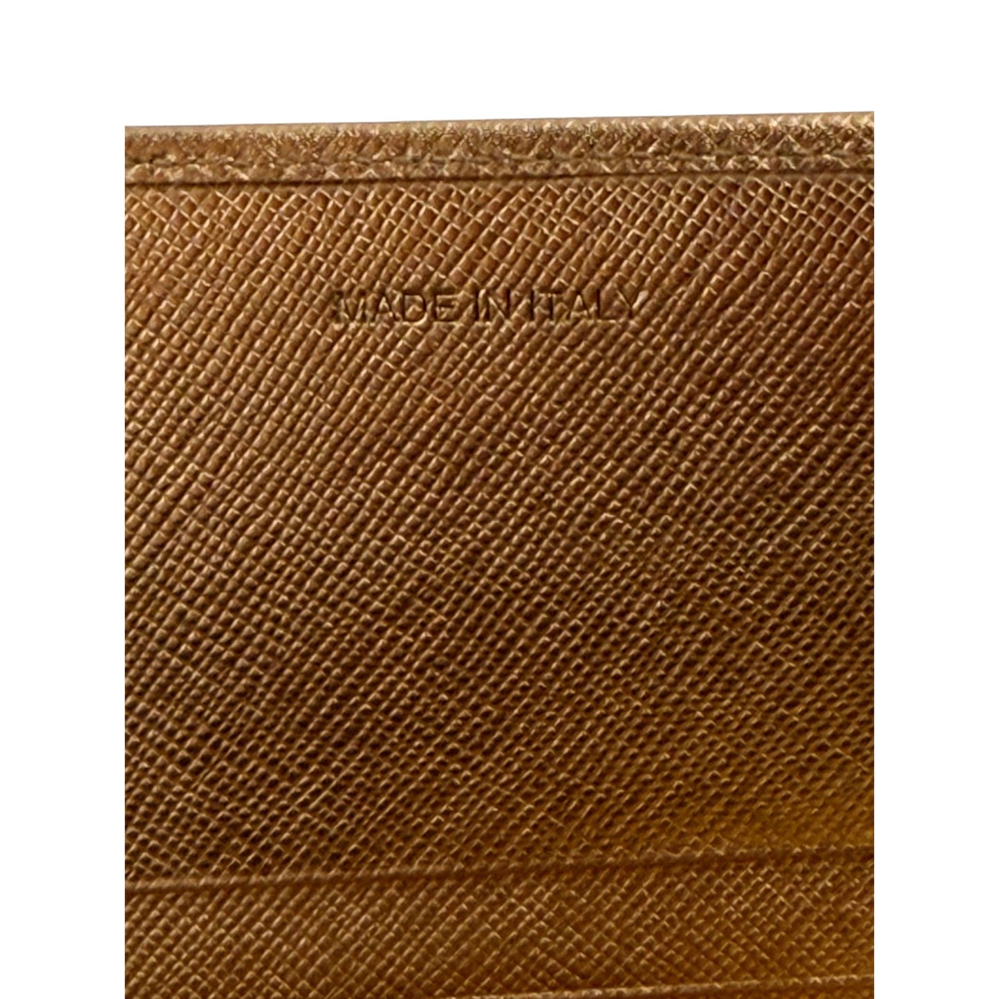 Prada Saffiano Metallic Leather Continental Wallet in gold