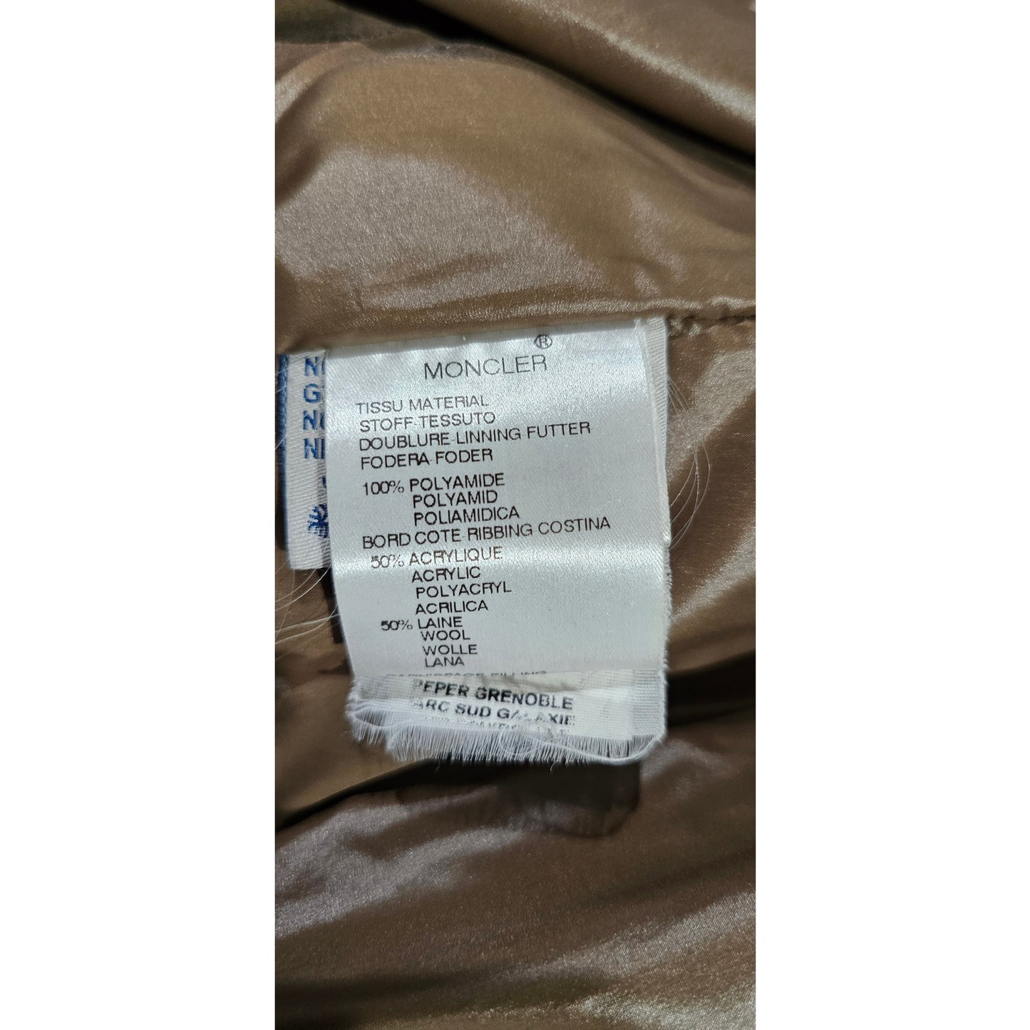 Moncler Down Hooded Jacket with Genuine Fur Olive Green