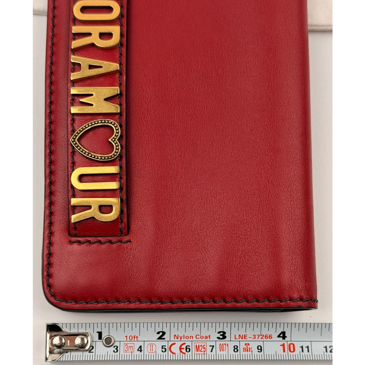 Dior Dioramour Red Clutch with Chained Wristlet