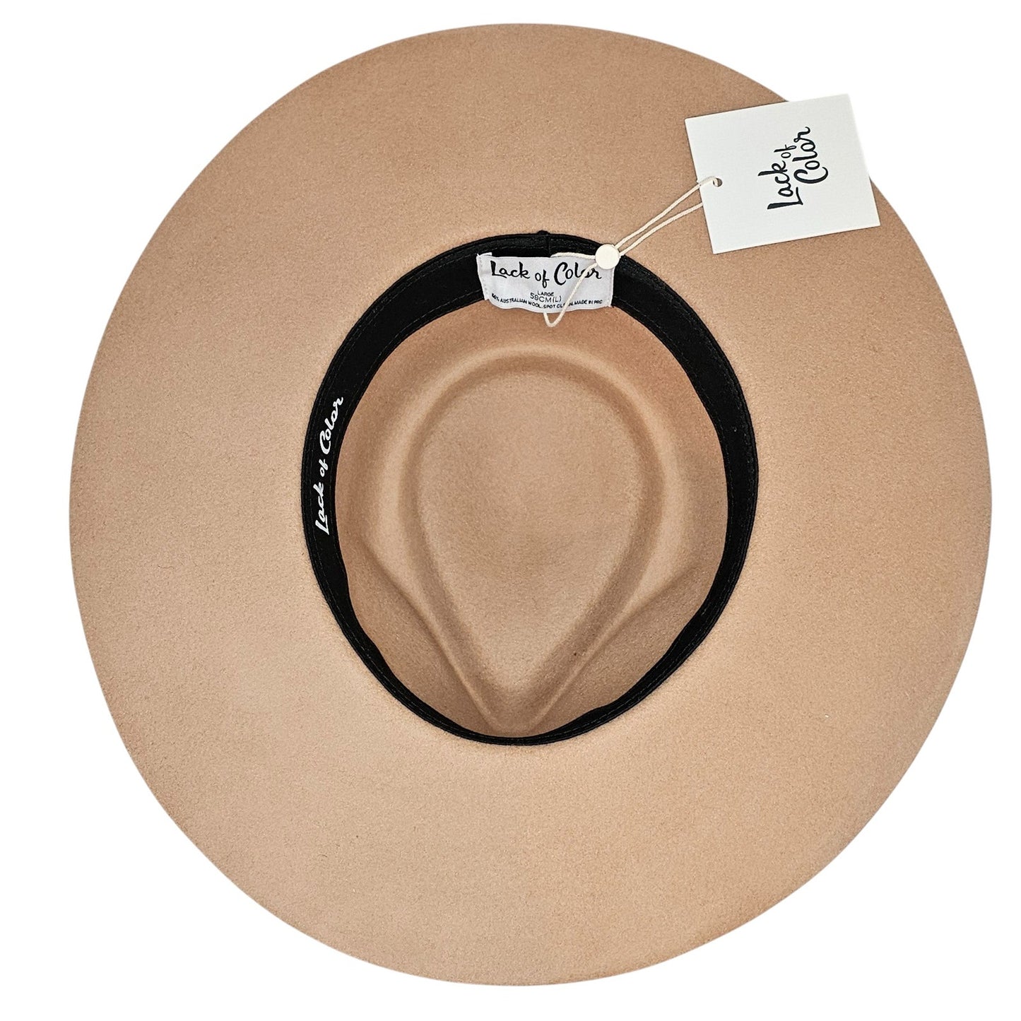 Lack of Color The Mirage Fedora Hat in a tan color with a tonal suede band