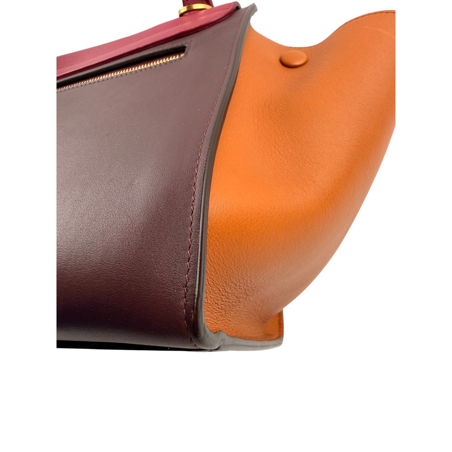 Celine Tri Color Leather Medium Trapeze Bag (orchid)