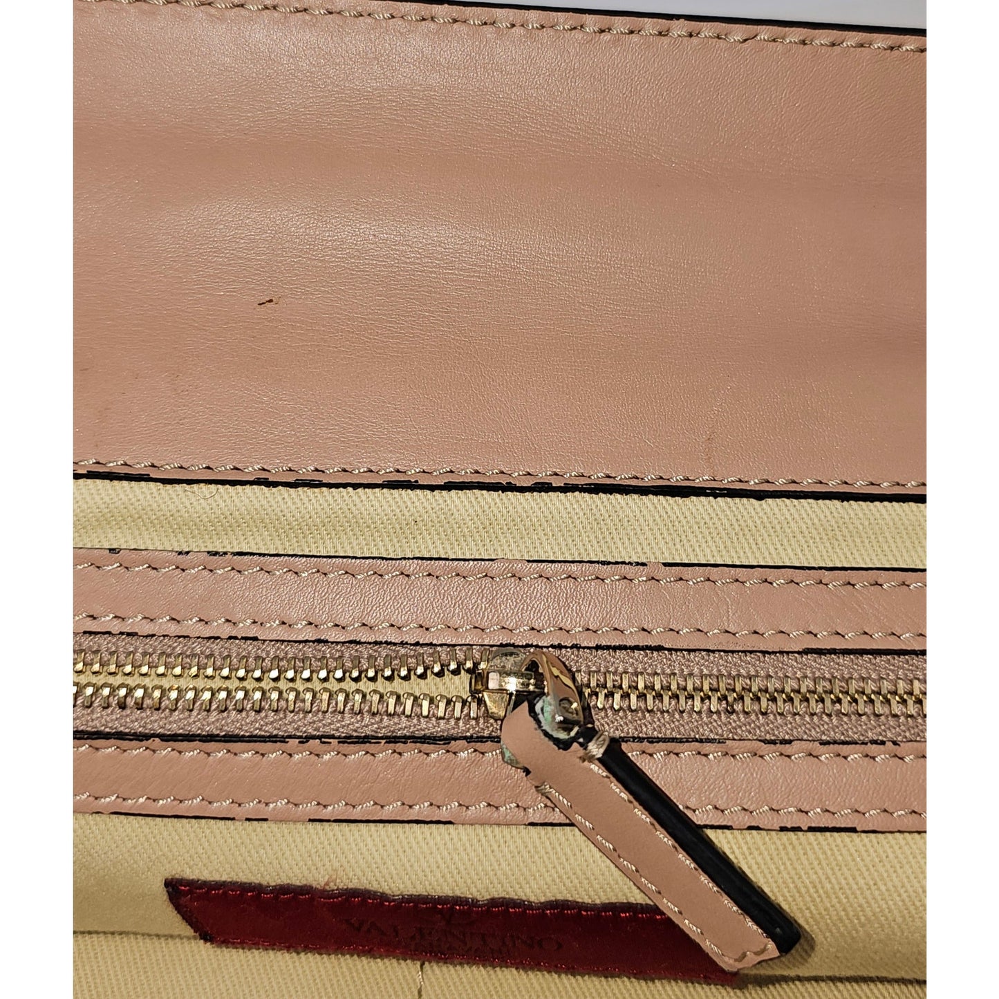 Valentino Taupe Leather Rockstud Crossbody Bag