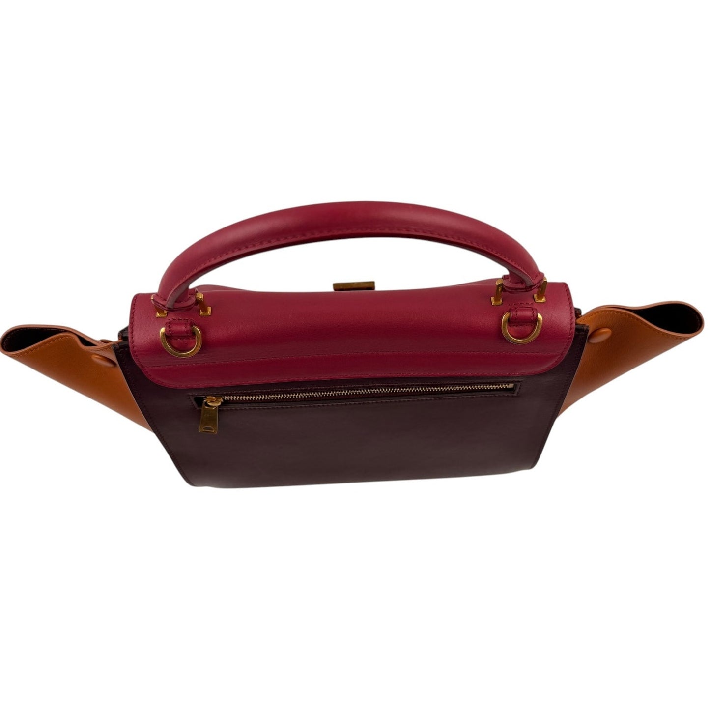 Celine Tri Color Leather Medium Trapeze Bag (orchid)