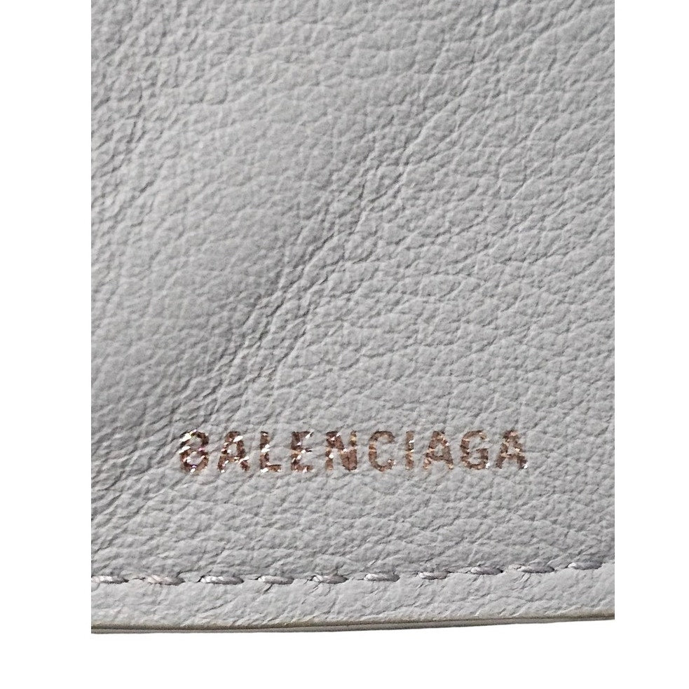 Balenciaga Papier Compact Wallet Blue Leather