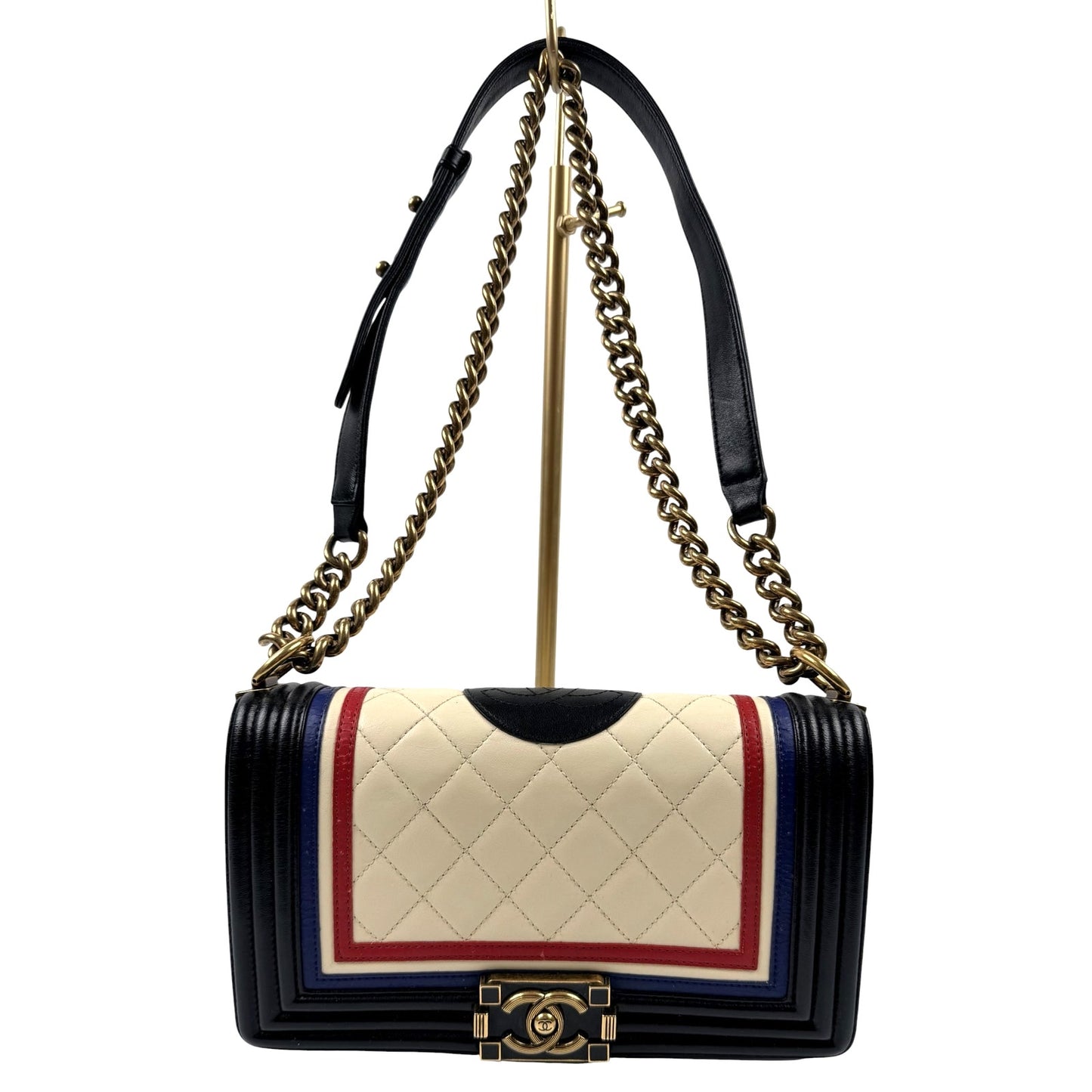 Chanel Lambskin Quilted Crest Embellished Boy Flap bag LIMITED EDITION