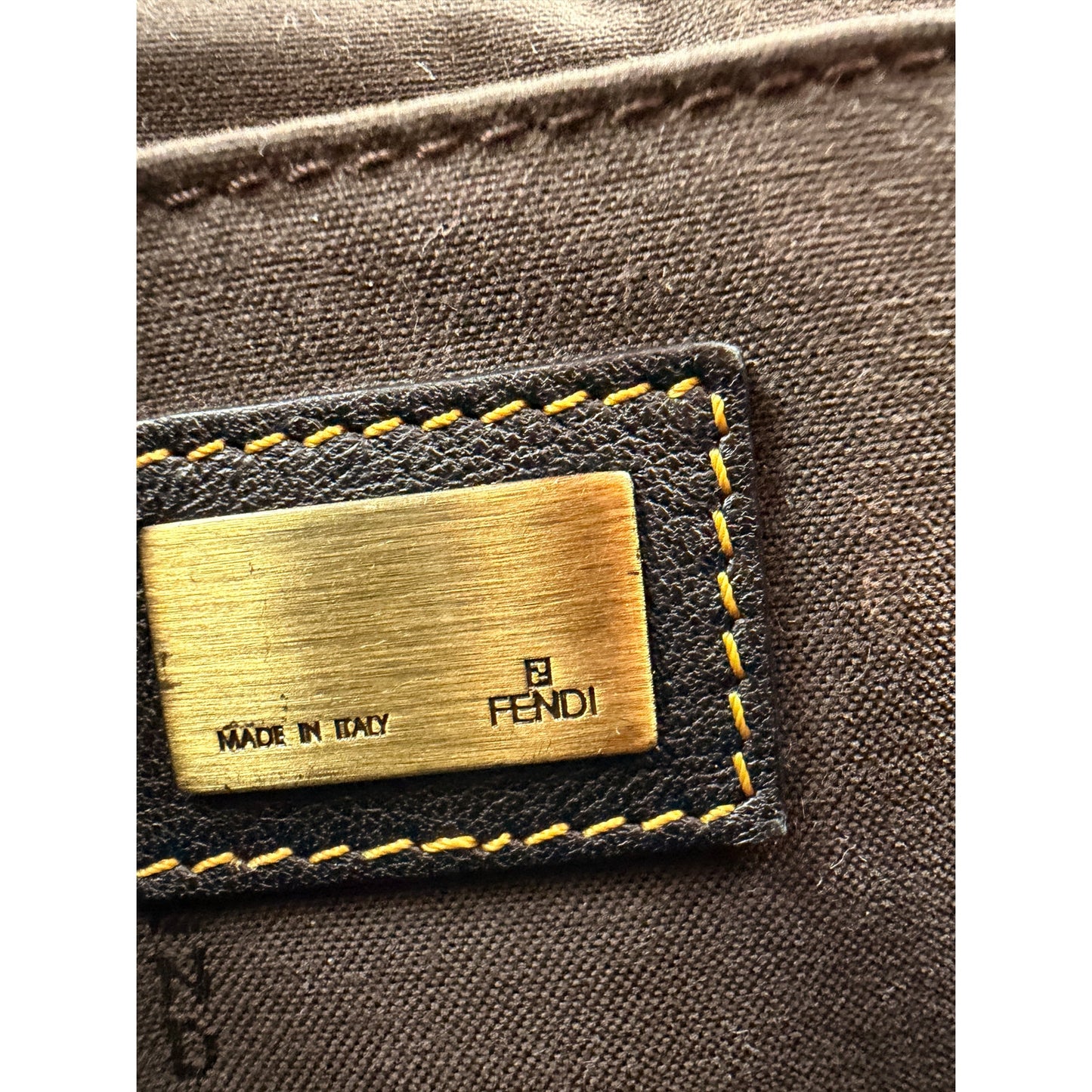 Fendi Black Patent Leather B Bag