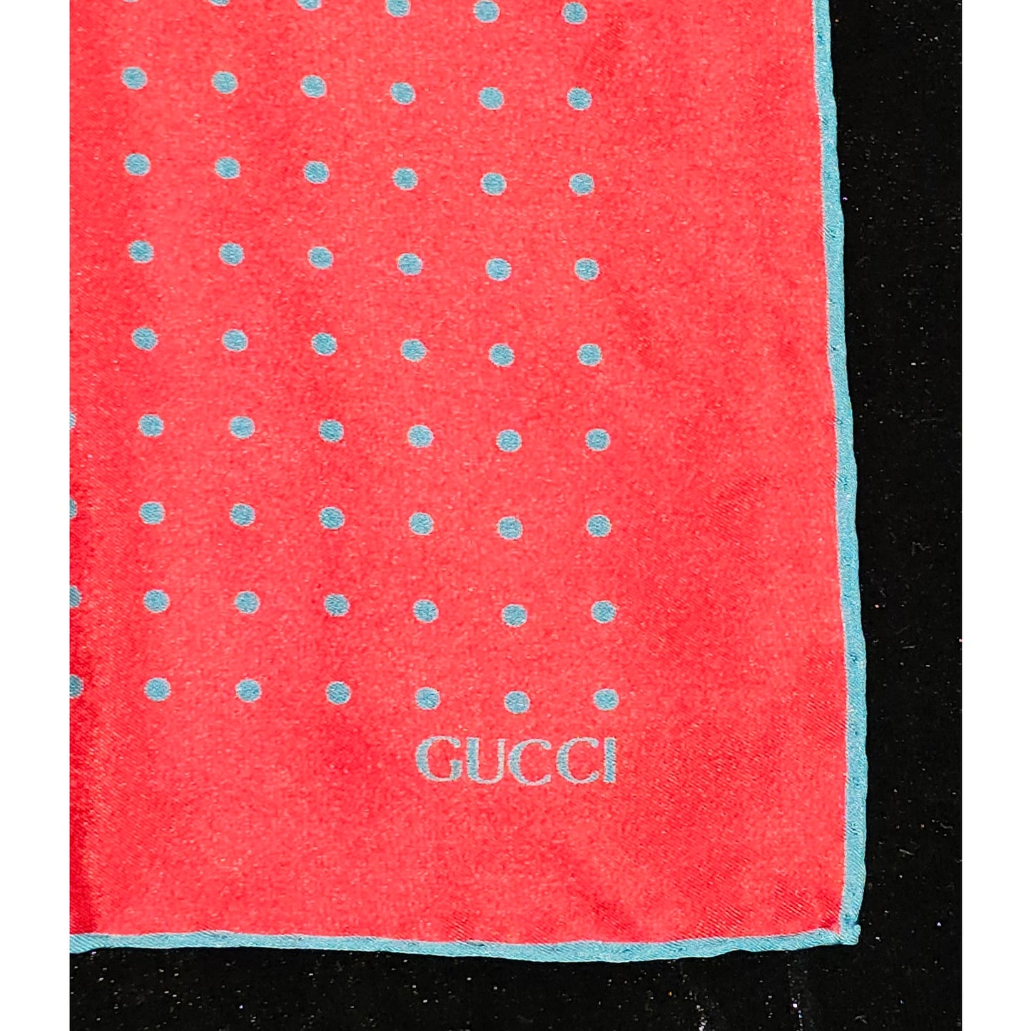 Gucci Silk Polka Dot Pocket Square /Handkerchief