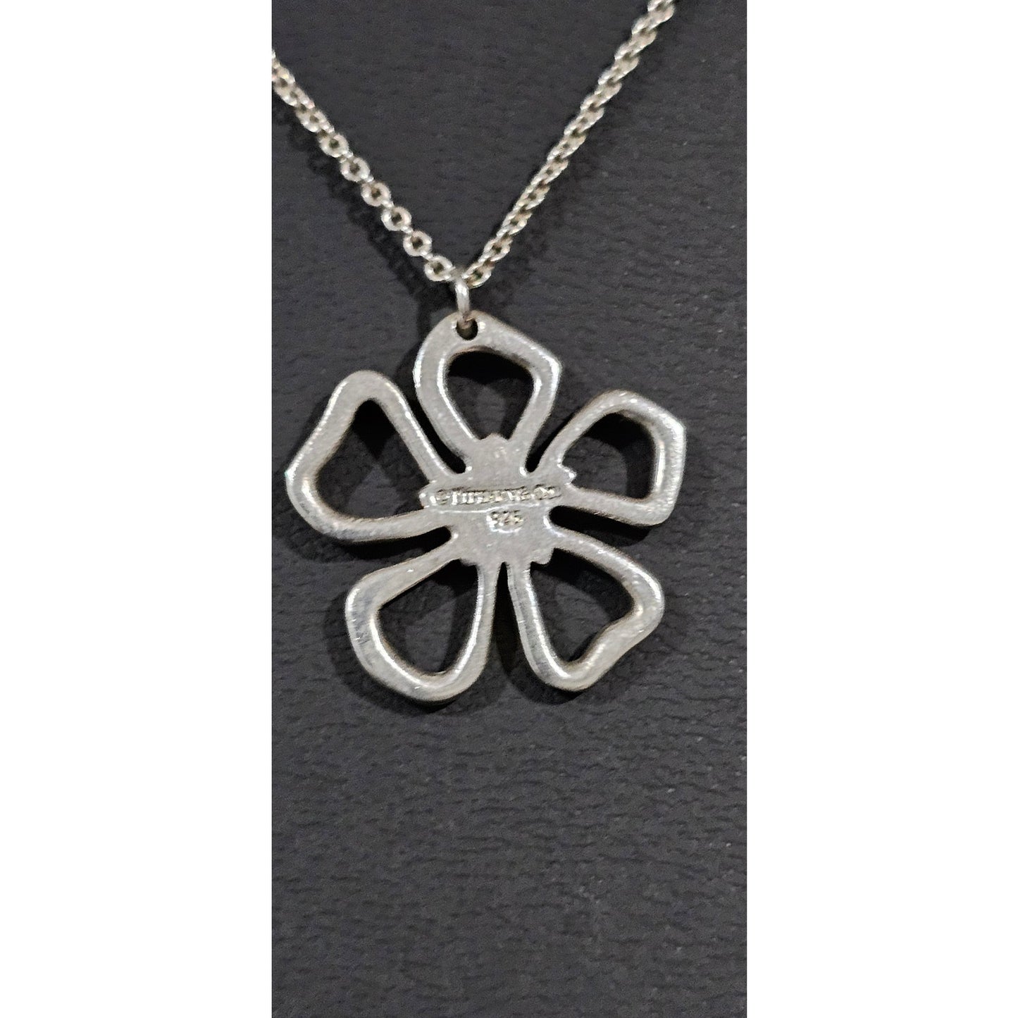 Tiffany & Co. Sterling Silver 925 Flower pendant necklace