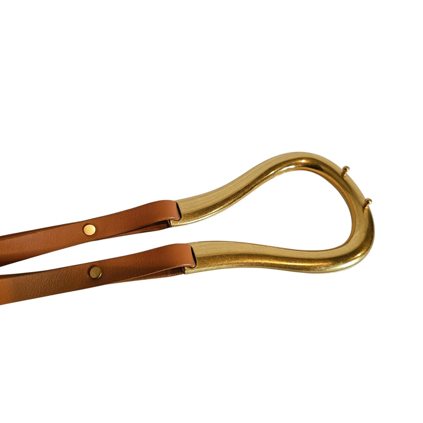 Bottega Veneta Double Strap Horsebit Buckle Belt Leather Wide