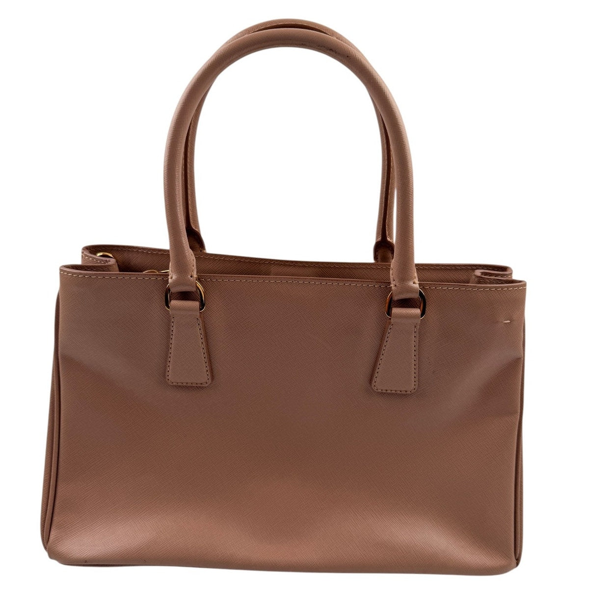 Prada  Nude/Pink Saffiano Leather Galleria Double Zip